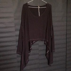 Free people black flowy top